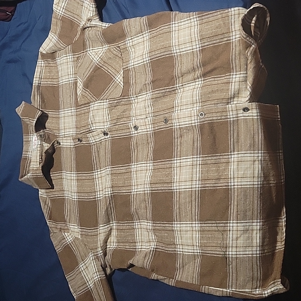large Brown flannel